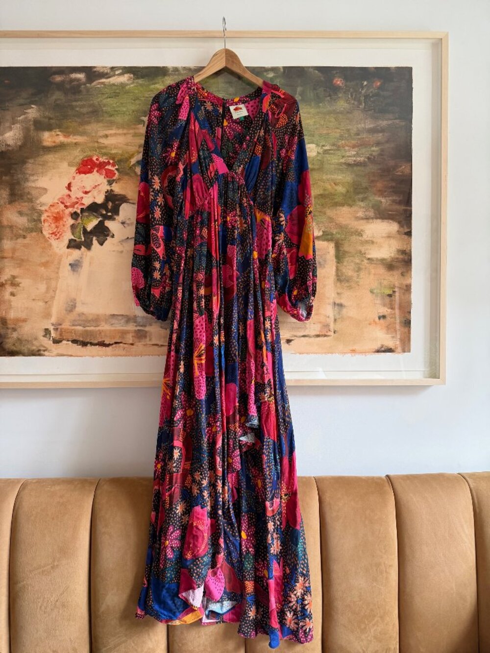 FARM Rio floral-print crepe maxi dress